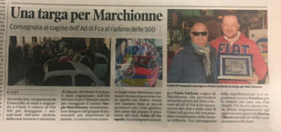 Una Targa per Marchionne